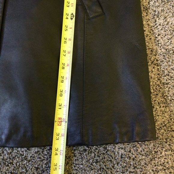 L Croft & Barrow black lambskin leather coat - Picture 13 of 16